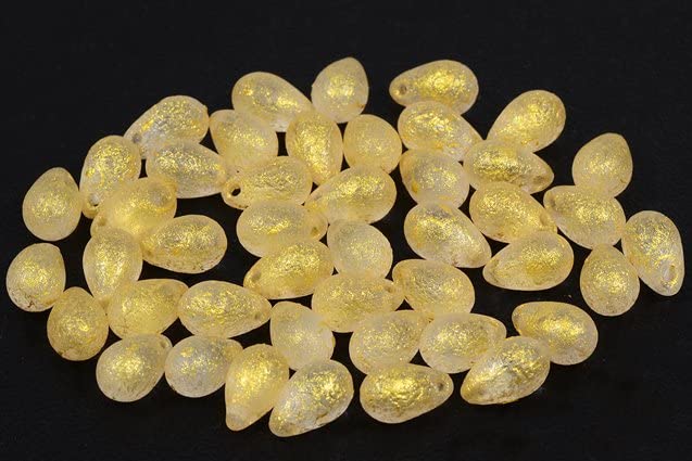 30pcs Drop Beads 6 x 9 mm, Crystal Etched 56902 (30-ETCH